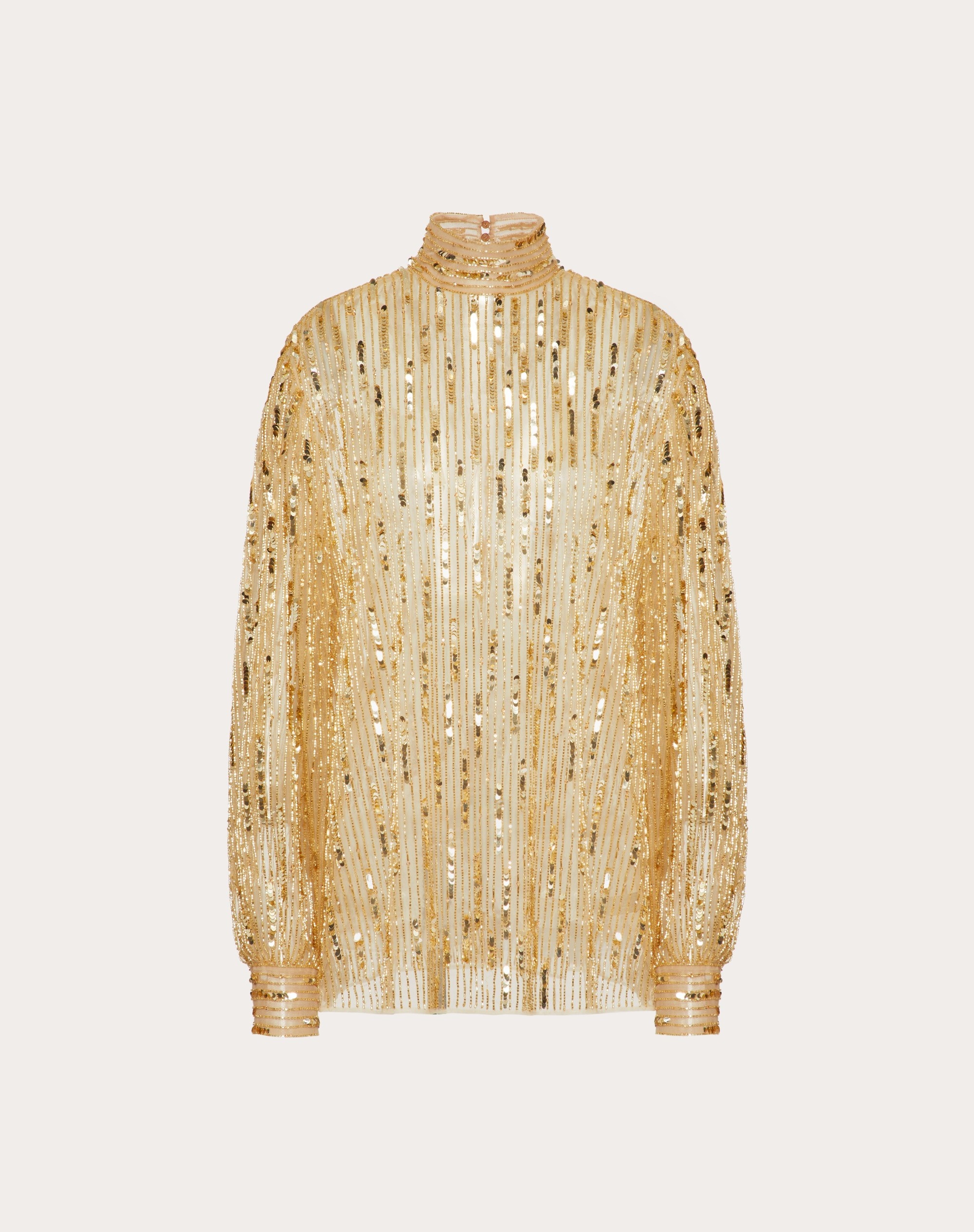 TULLE ILLUSIONE EMBROIDERED TOP - 1