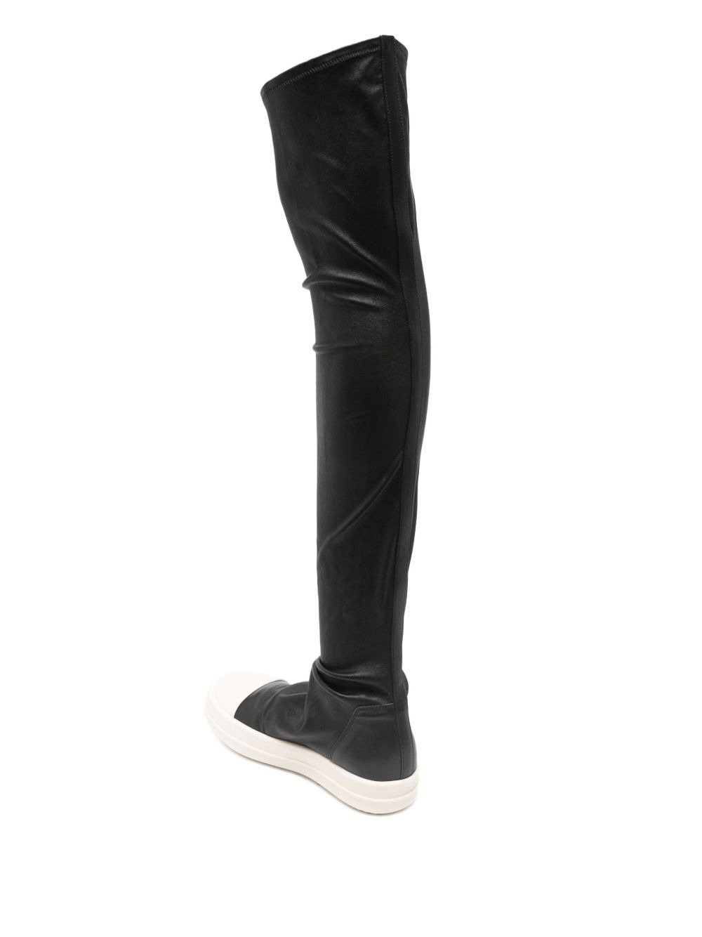 leather over-the-knee sneakers - 3