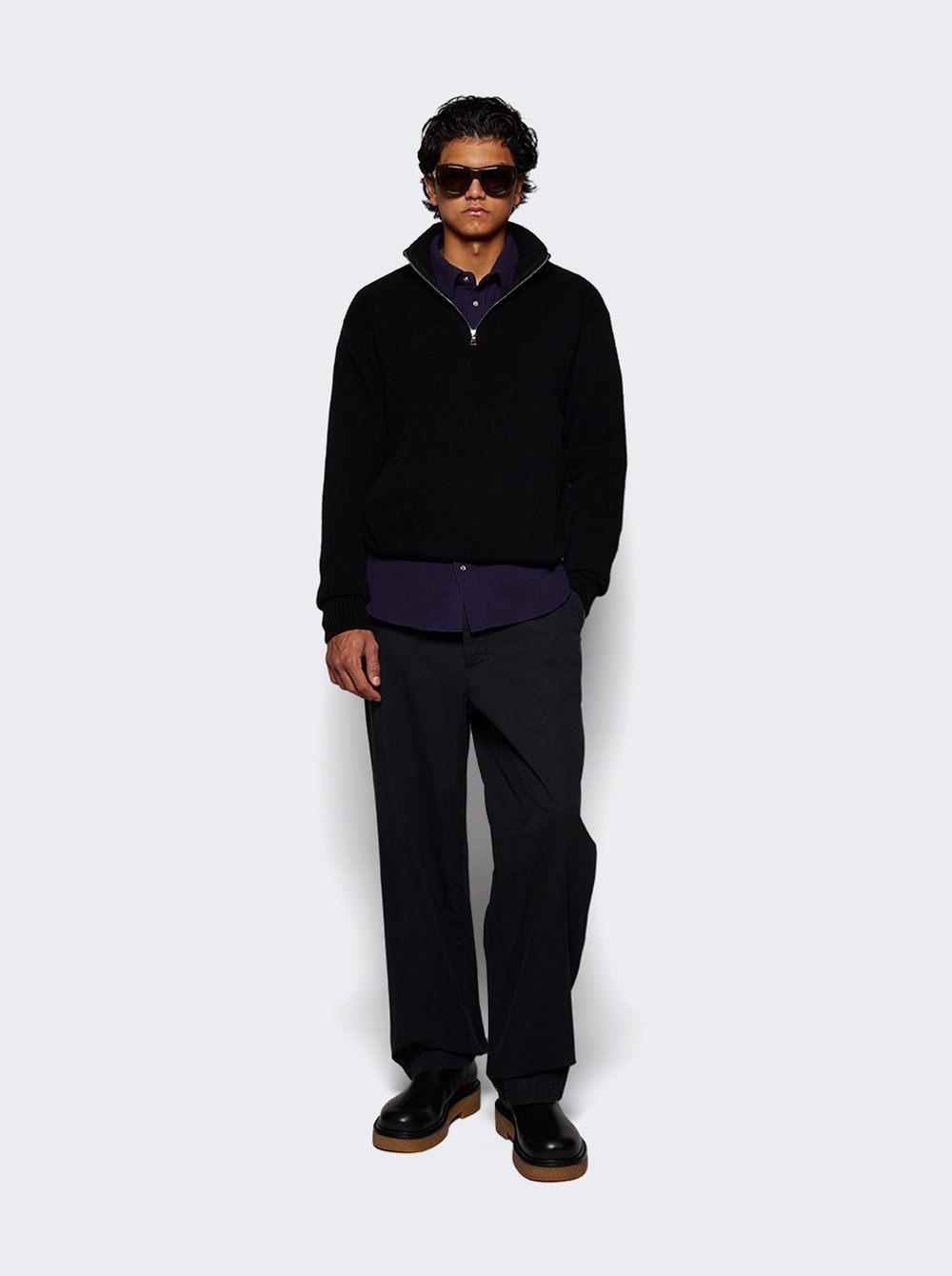 Midnight Sea Solid Cashmere Shirt Rose Quartz - 2