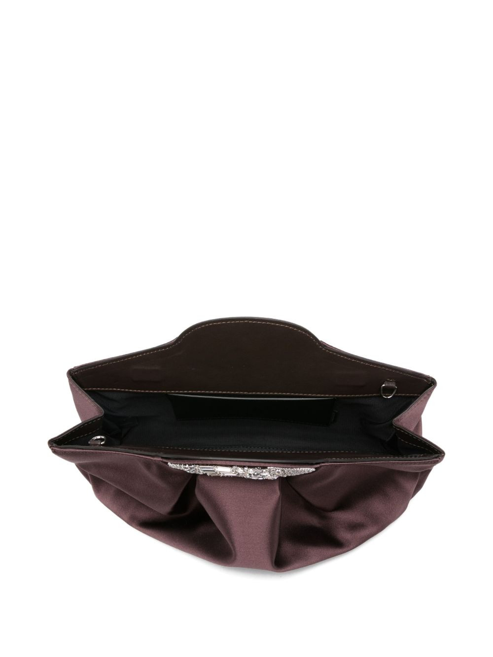 crystal-embellished silk clutch - 5