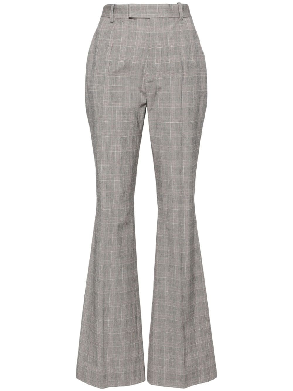 Ray Prince of Wales-print flared trousers - 1