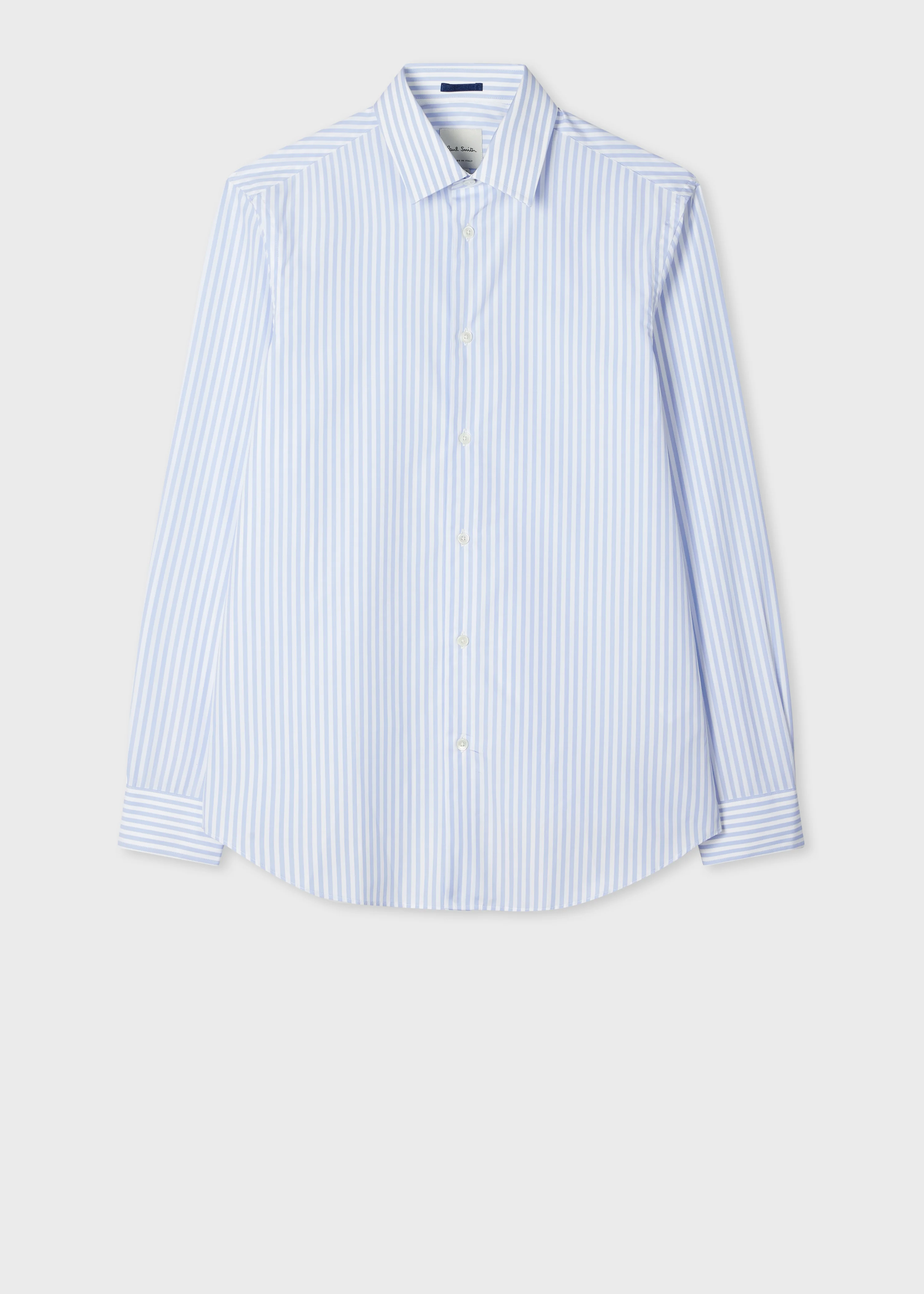 Regular-Fit Light Blue Bengal Stripe Shirt - 1
