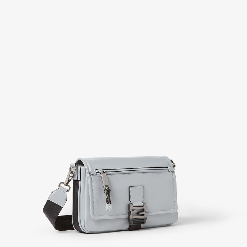 Fendi Flux Messenger Light gray leather bag 3