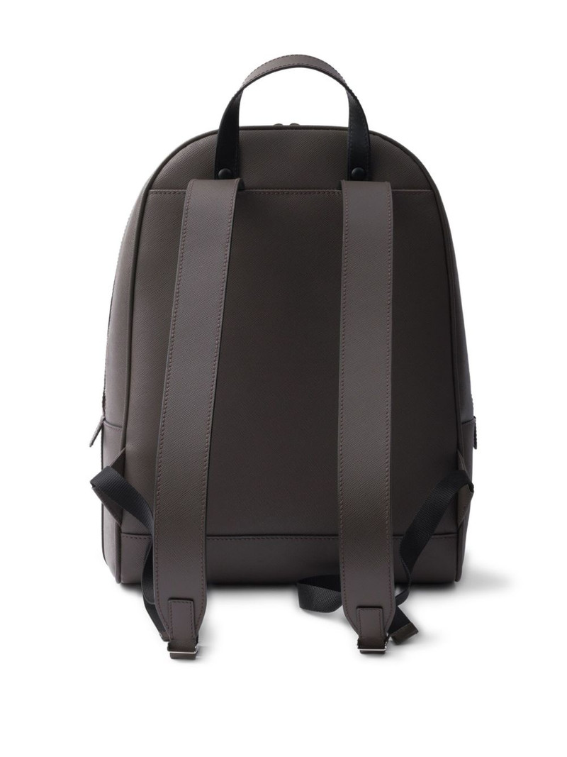 Prada structured leather backpack outlook