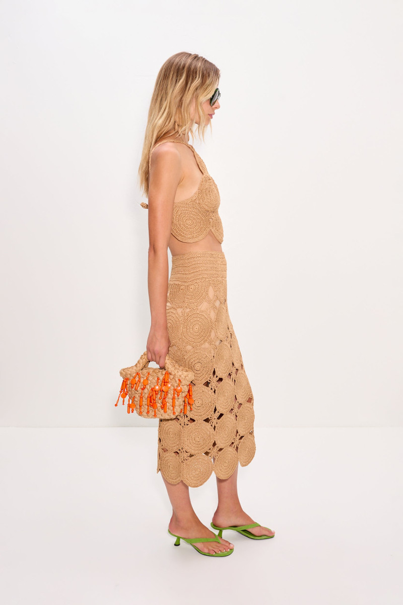 Beep Beep Midi Skirt In Natural 4