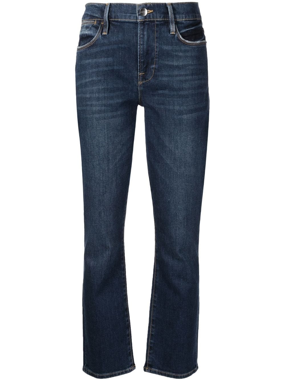 high-waist straight-leg jeans - 1