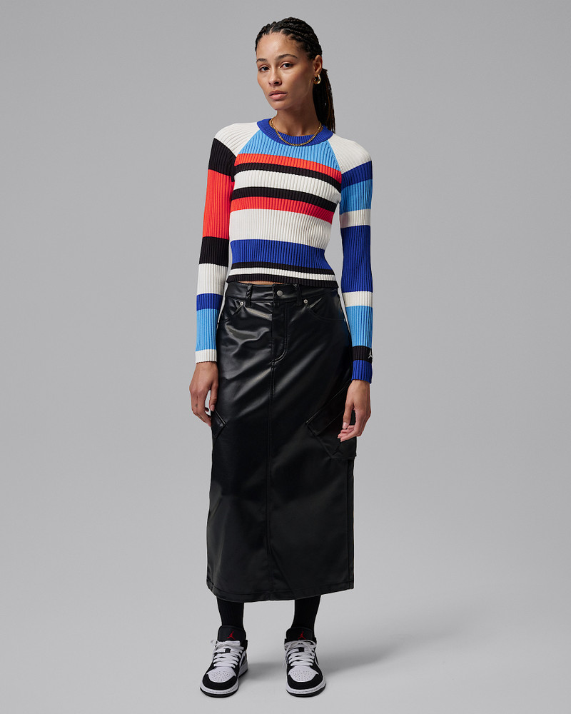 Jordan Flight Women's Long-Sleeve Striped Sweater 5