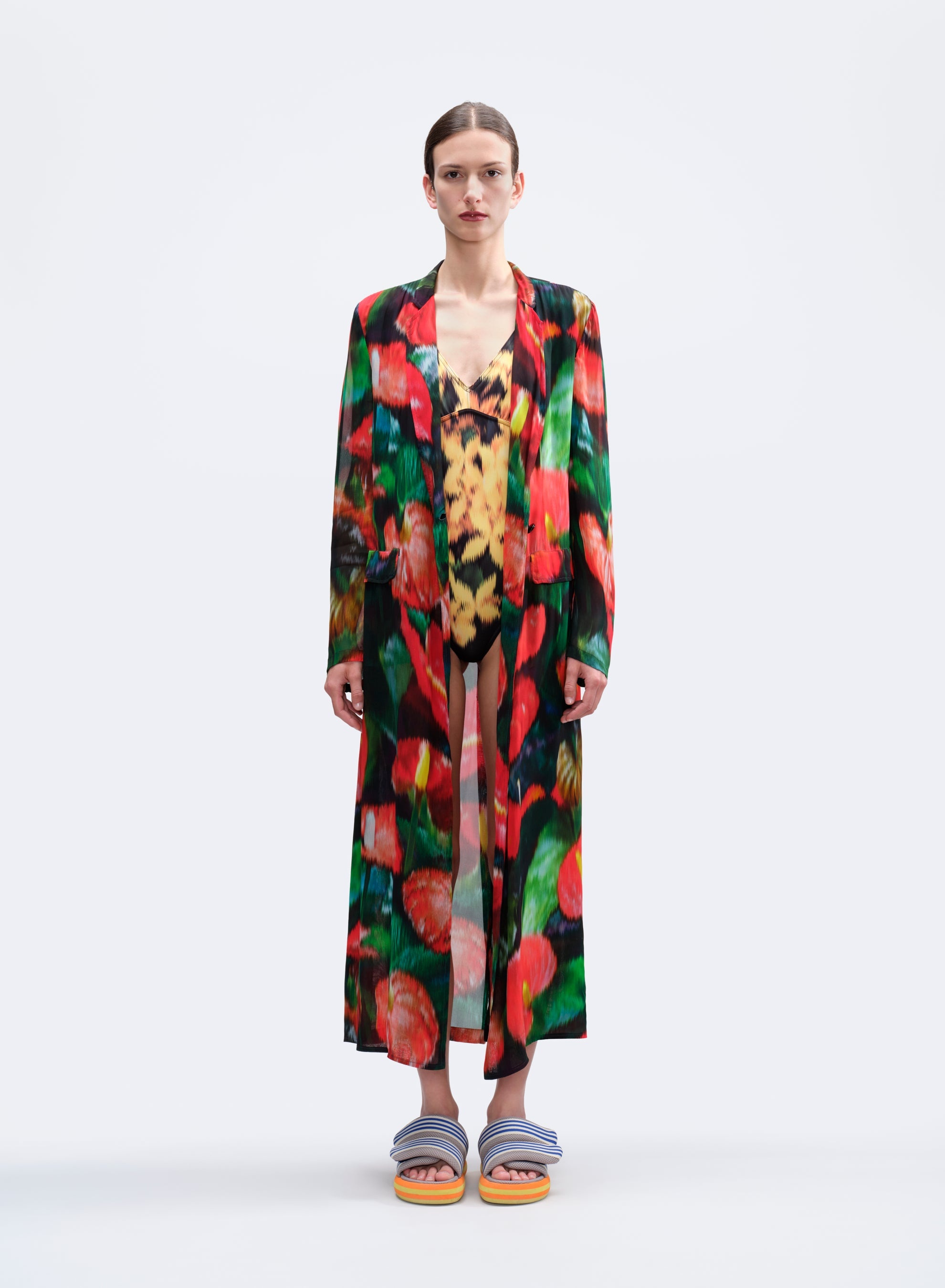 PRINTED LONG BLAZER - 4
