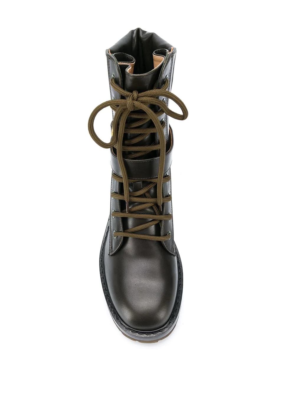 lace-up leather boots - 4