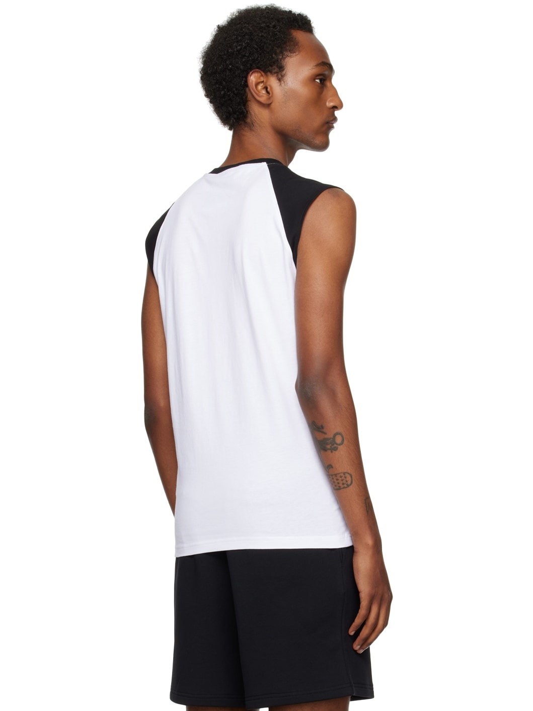 White Double Smiley Tank Top - 3