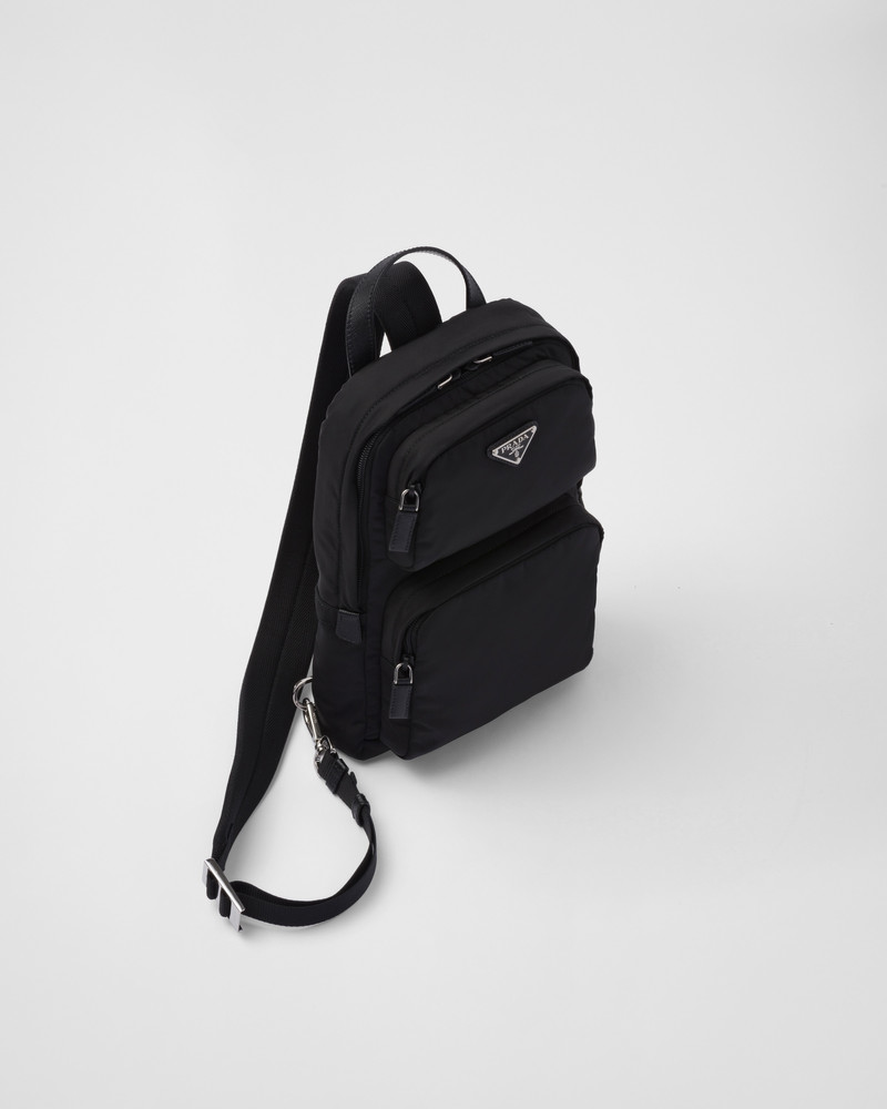 Re-Nylon and Saffiano leather backpack 3