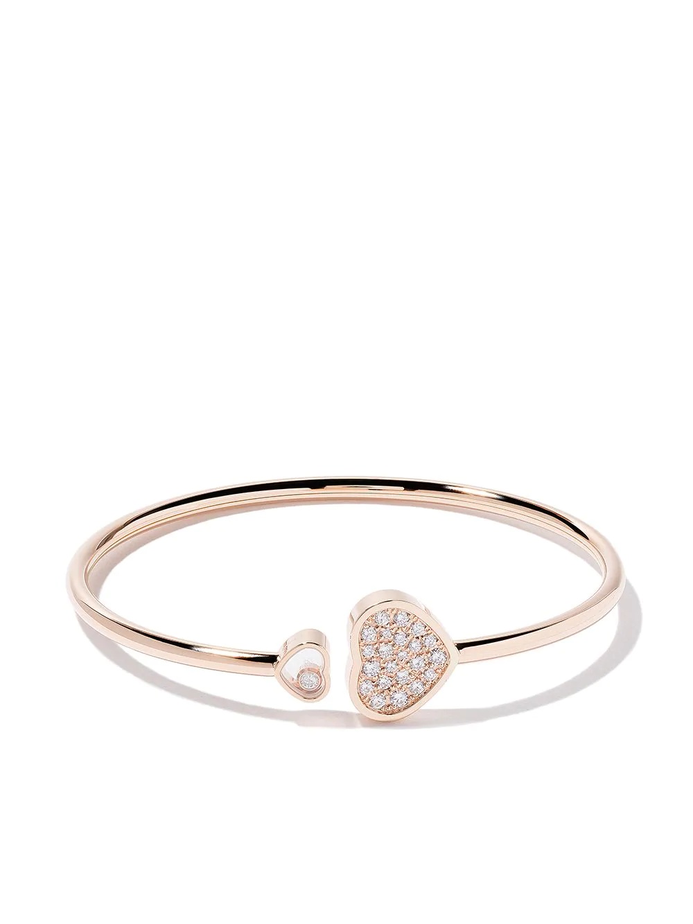 18kt rose gold Happy Hearts diamond bangle - 1