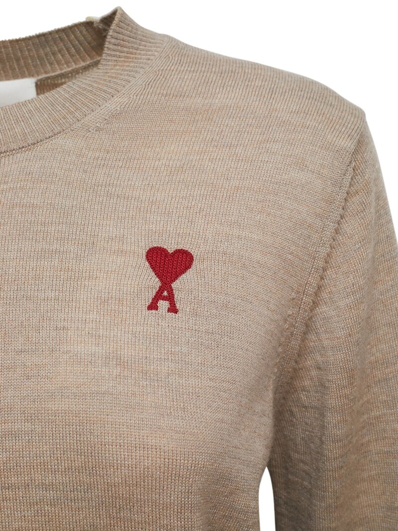 Red Ami De Coeur wool crewneck sweater - 2