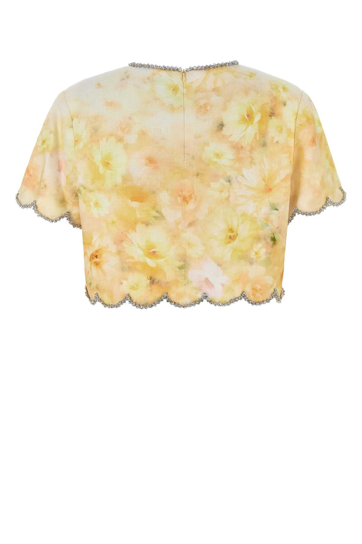Zimmermann Women Printed Linen Crush Top - 2