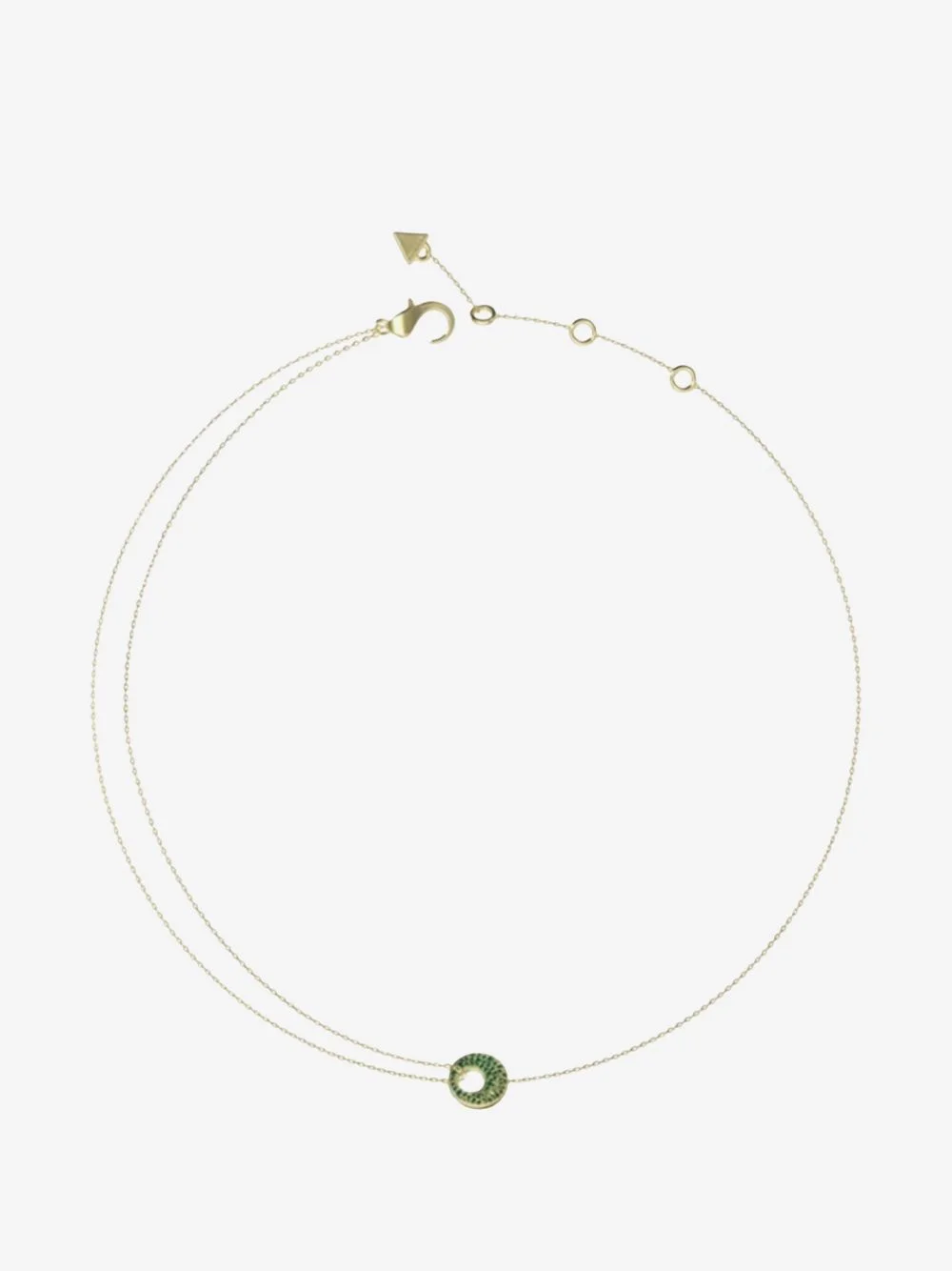 pavé-set link necklace - 1