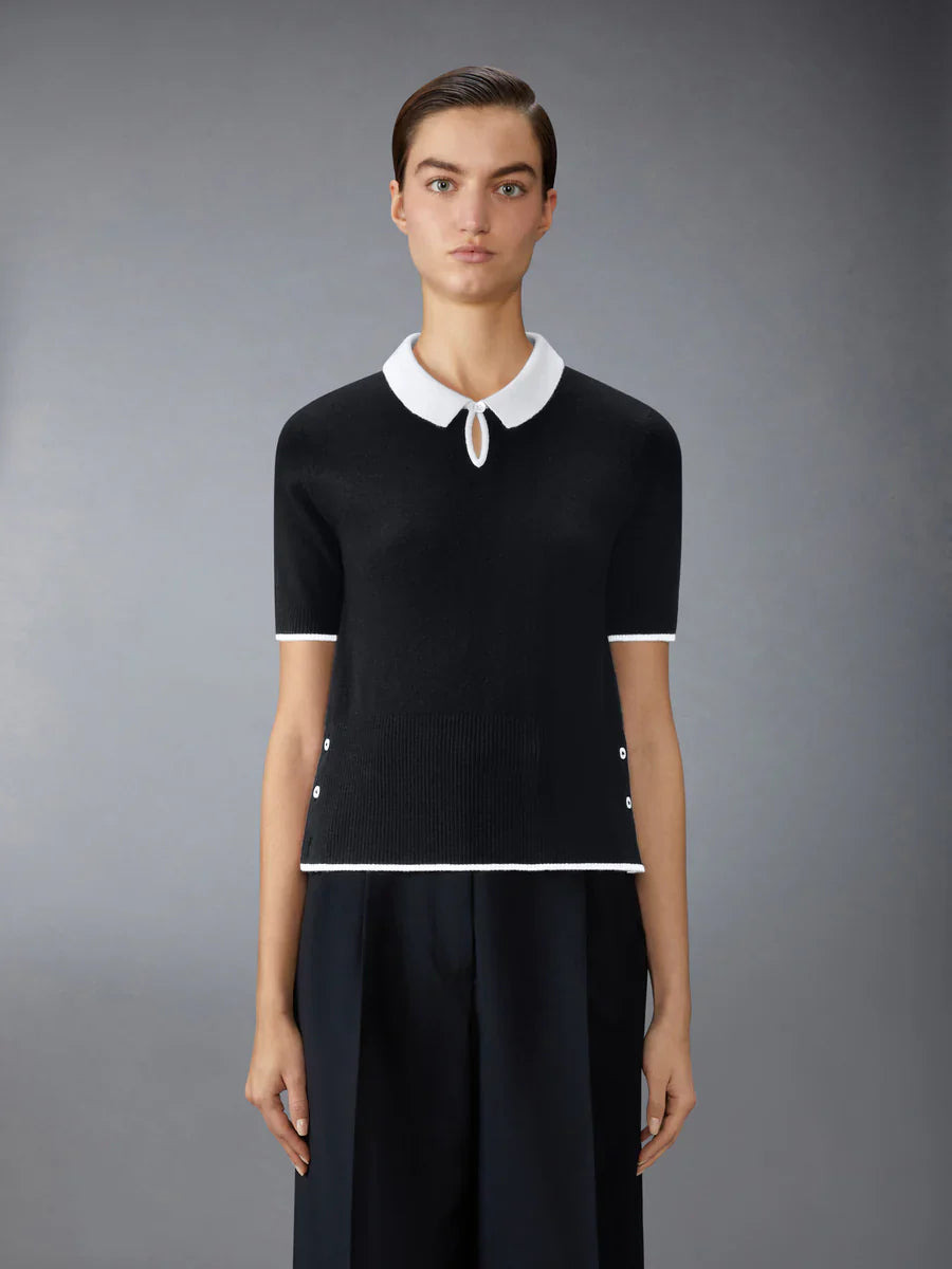 Jersey Stitch Cashmere Polo Women - 2