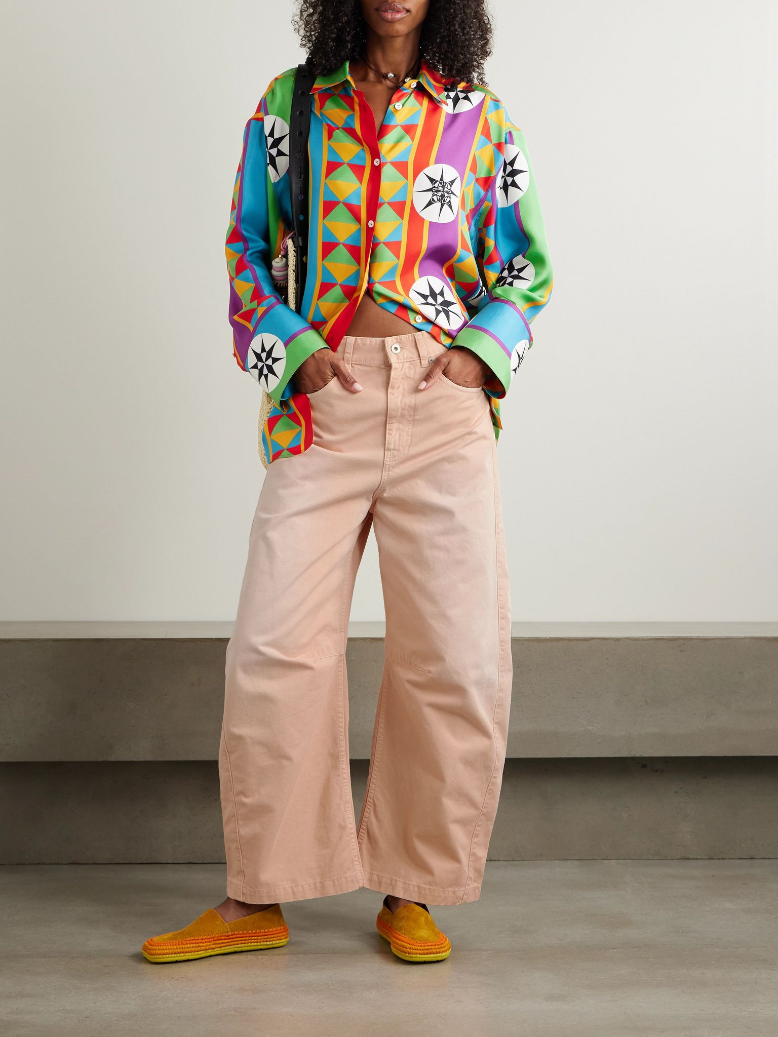 + Paula's Ibiza paneled mid-rise barrel-leg jeans Pastel pink - 2
