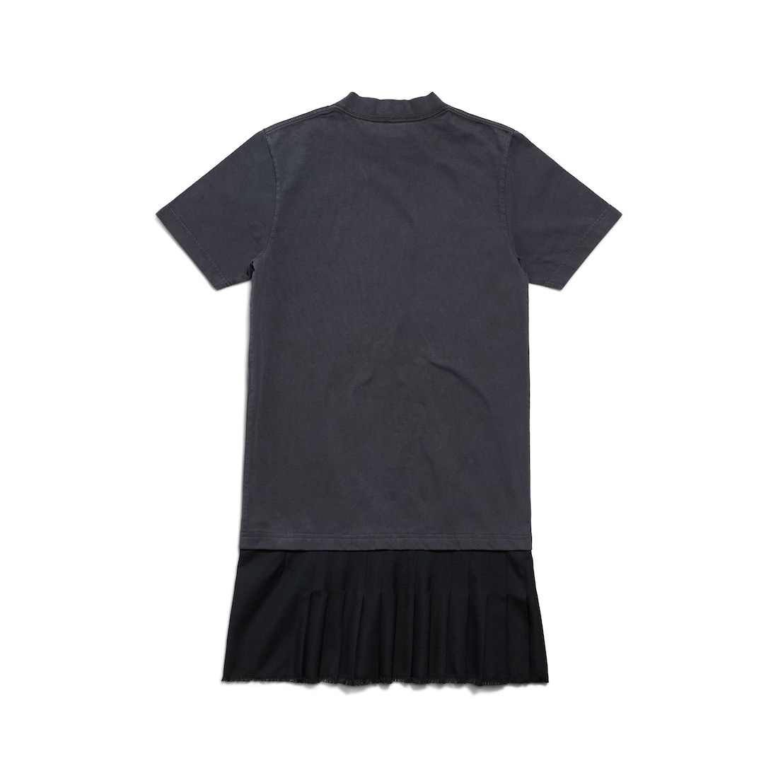 Women's Layered T-shirt Dress in Black - 6