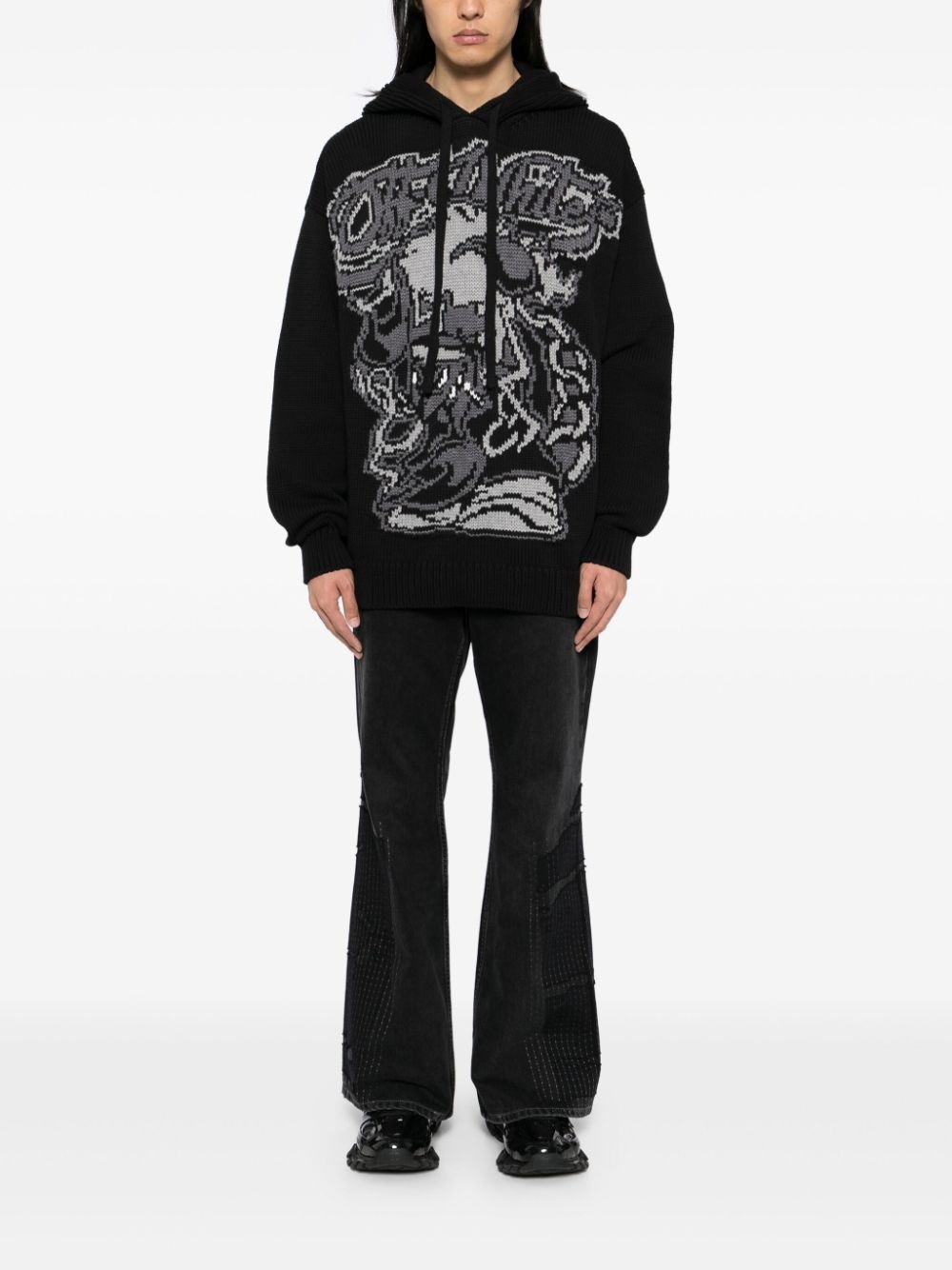 pattern-jacquard jumper - 2