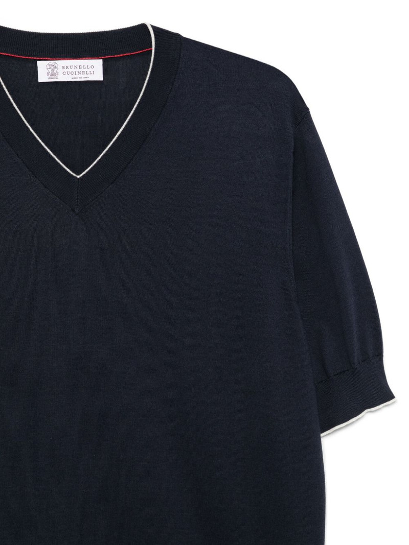 V-neck short-sleeve cotton T-shirt 3