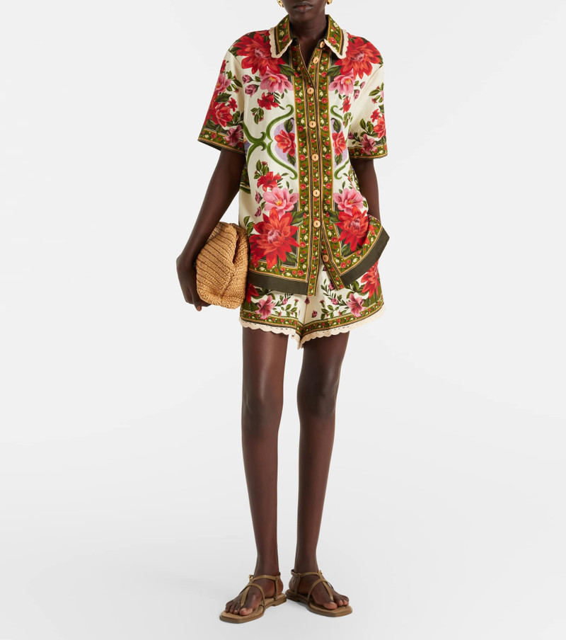 FARM RIO Wonder Rio oversized linen-blend shirt outlook