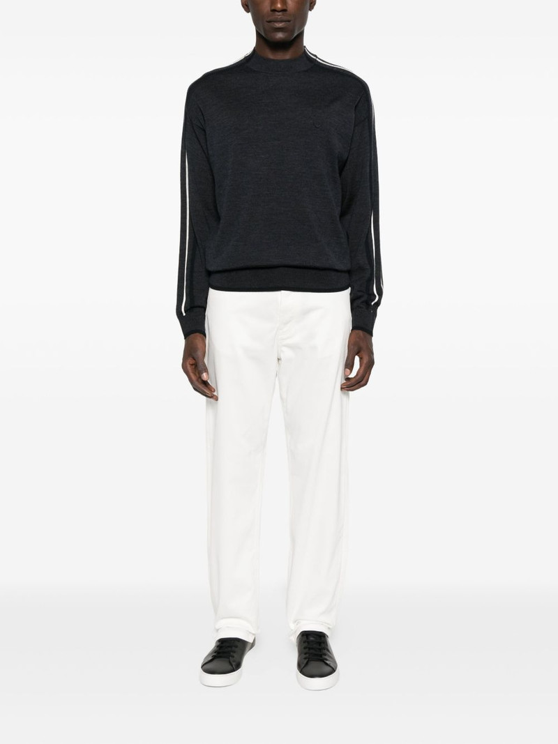 EMPORIO ARMANI stripes-detailing wool sweater outlook