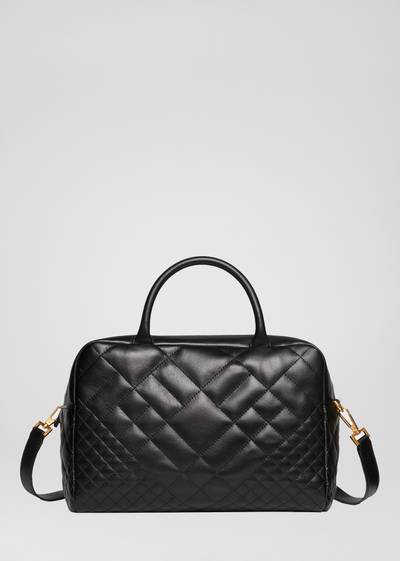 VERSACE Gold Hibiscus Quilted Satchel Bag outlook