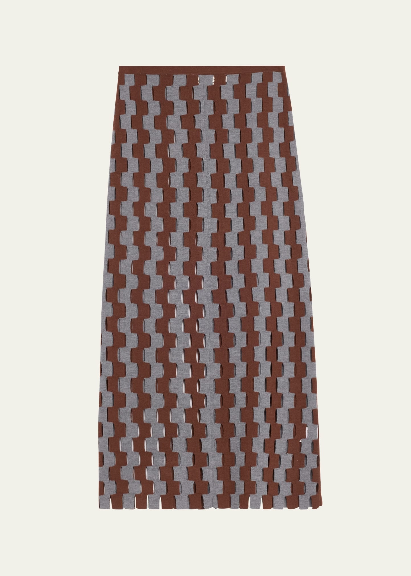 Marshall Abstract Wool Maxi Skirt - 1