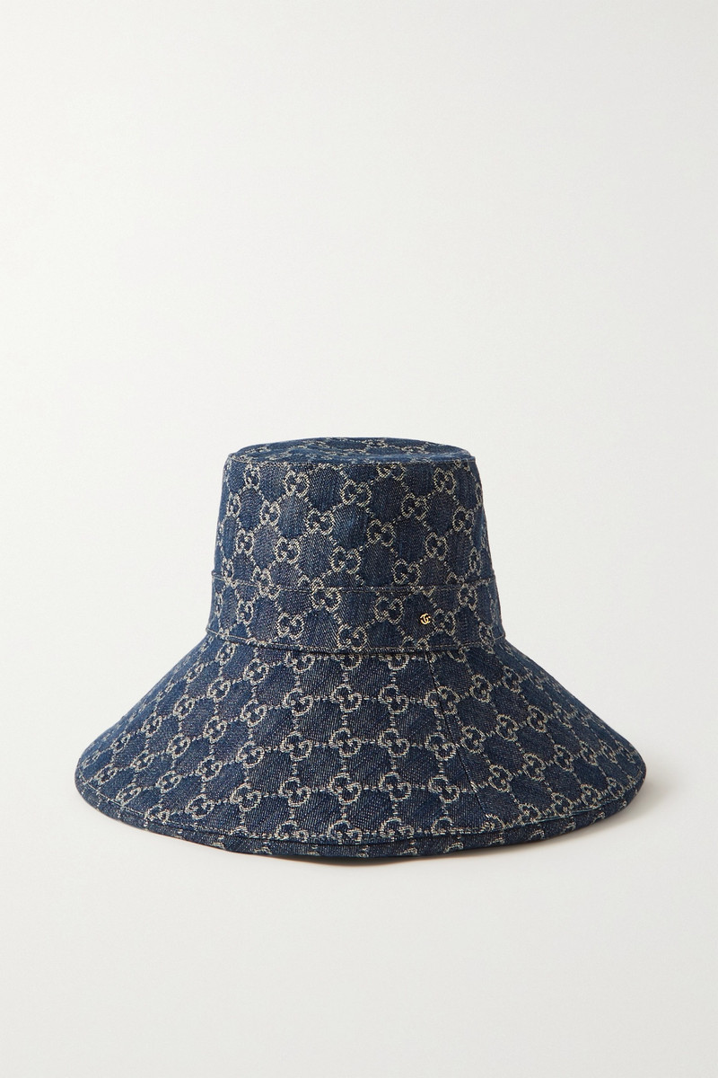 + NET SUSTAIN organic denim-jacquard hat 1