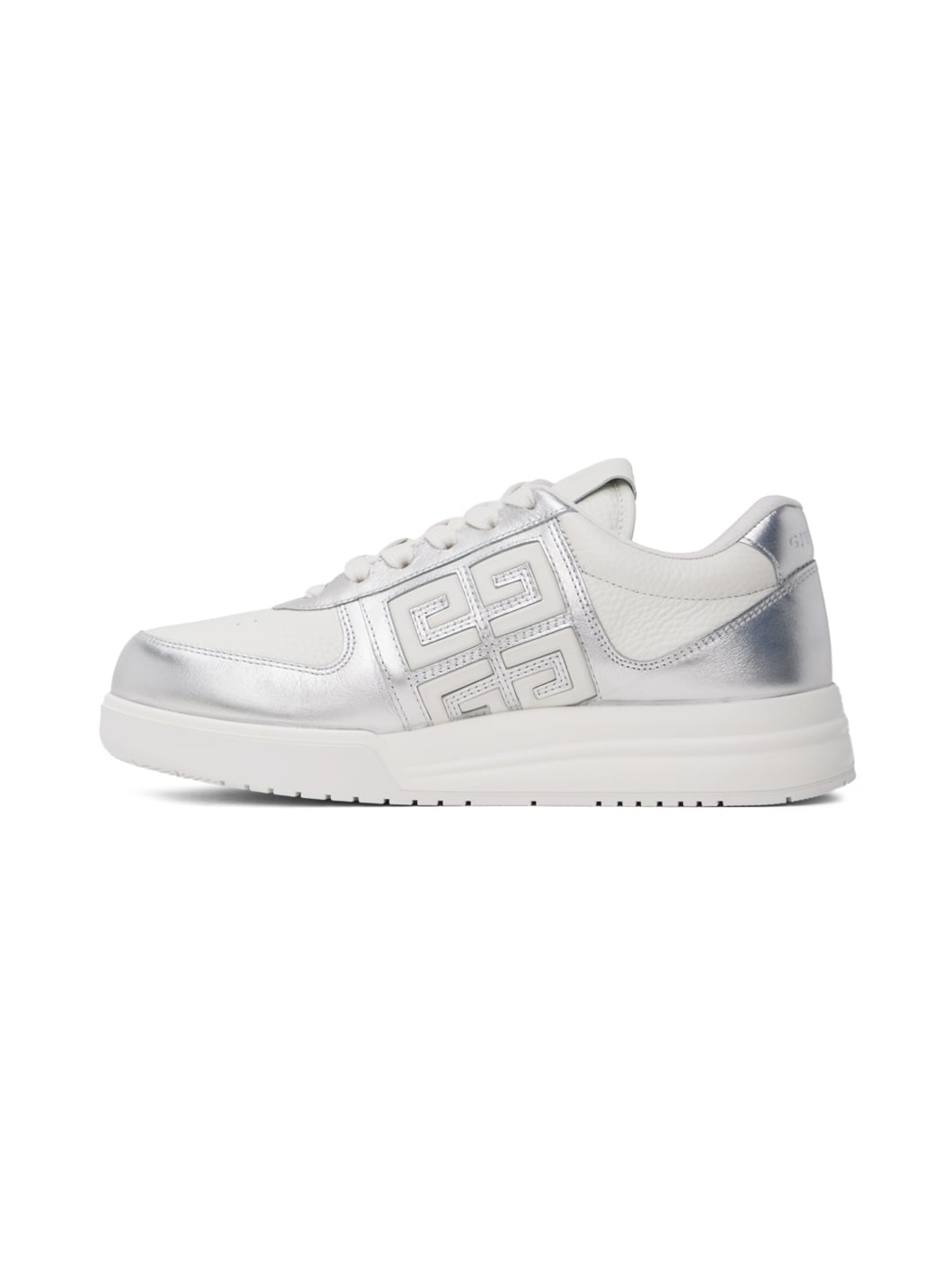 White & Silver G4 Sneakers - 3