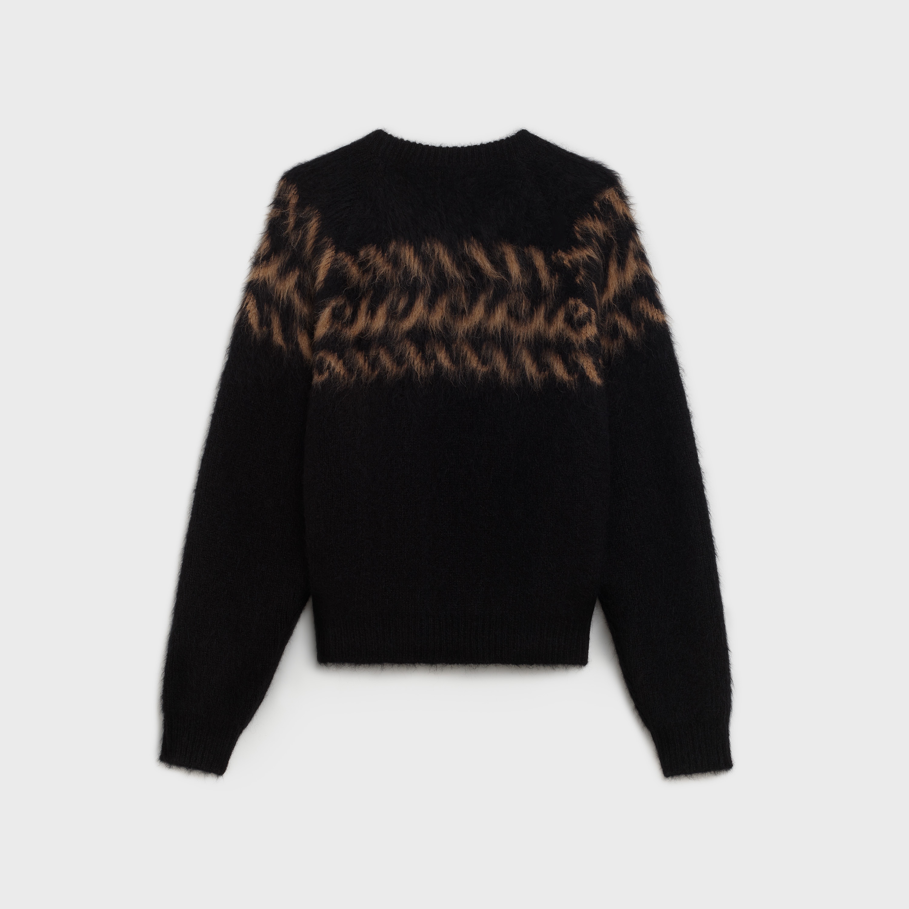 CREW NECK SWEATER IN BRUSHED WOOL - 2