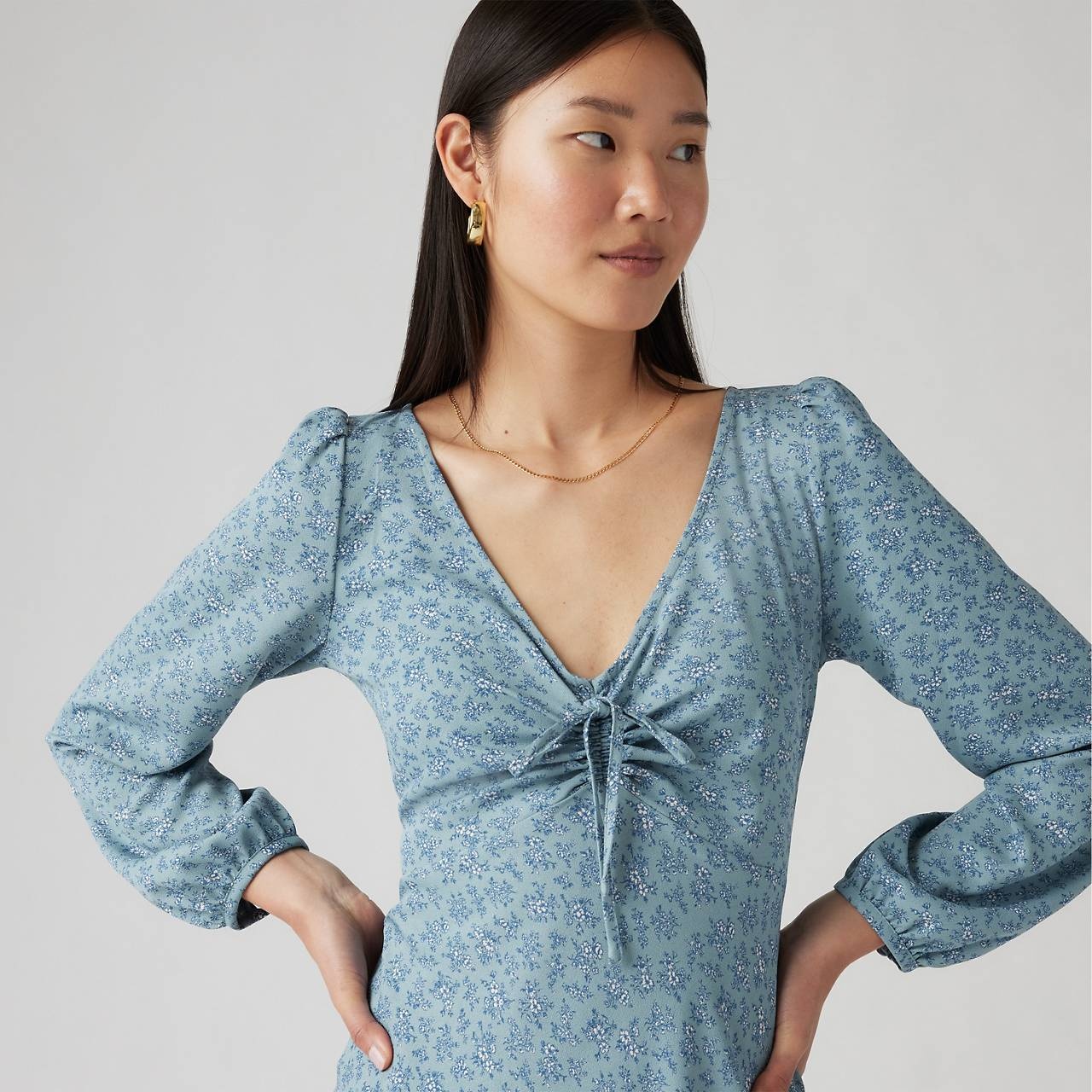 DELRAY LONG SLEEVE MINI DRESS - 5