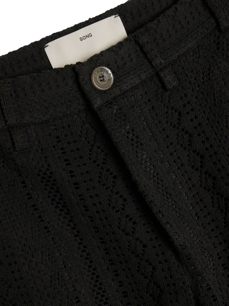 chain-lace wide-leg trousers 3