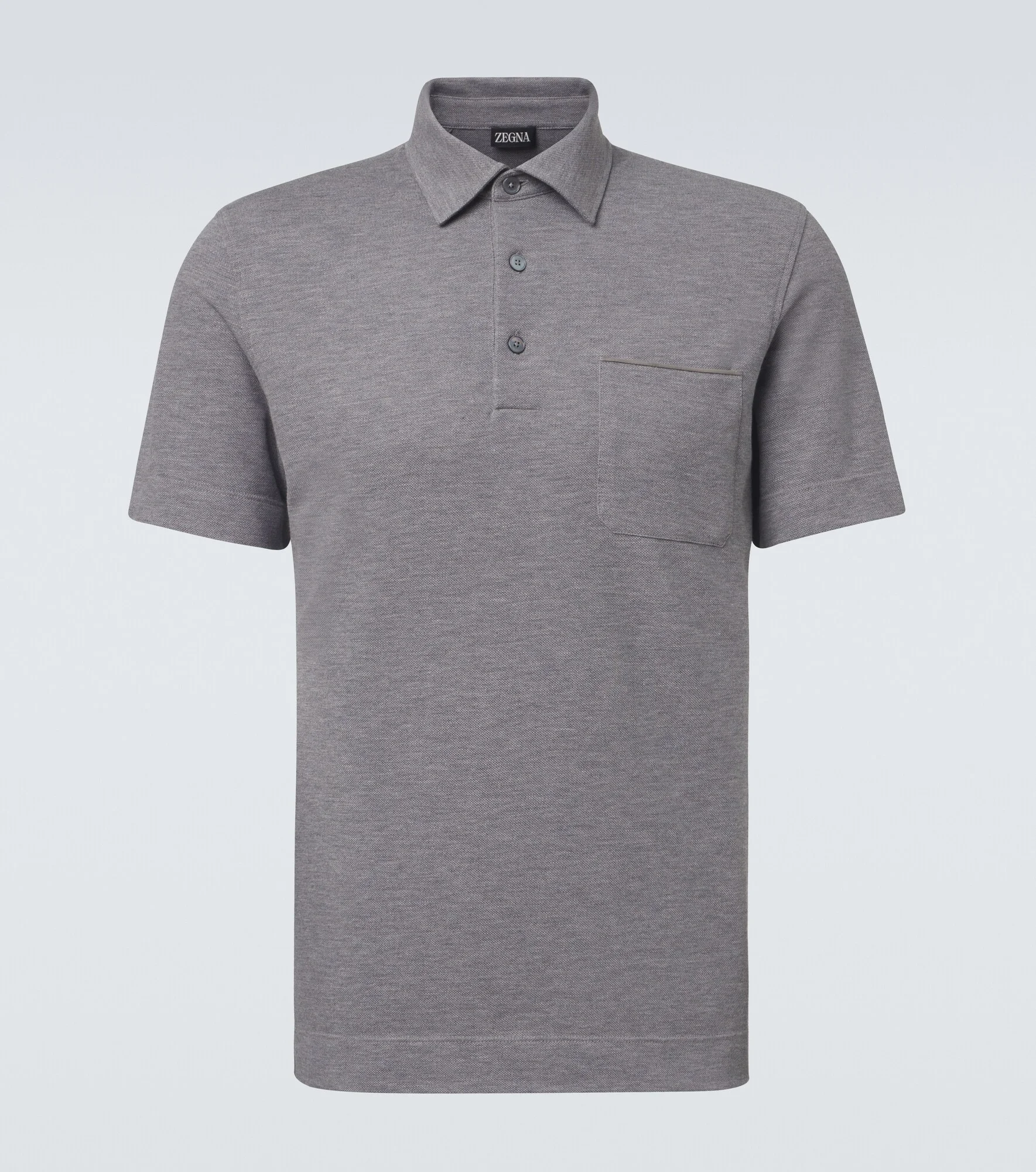 Cotton piqué polo shirt - 1