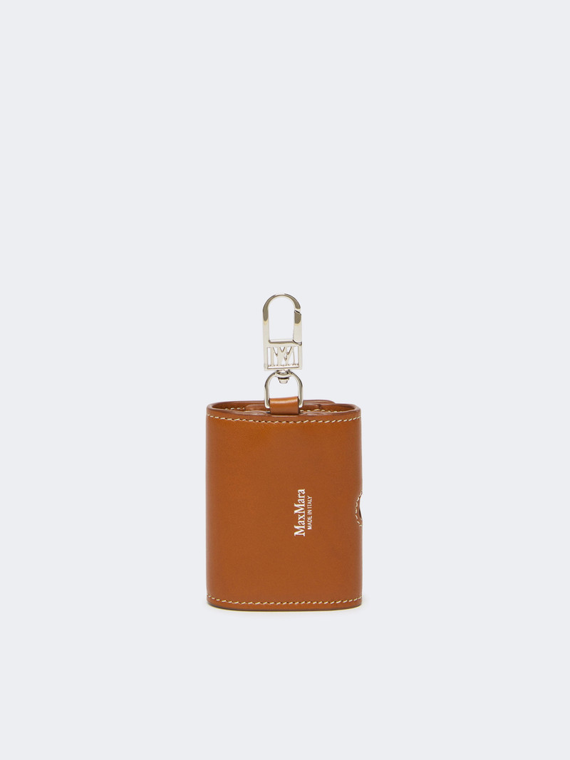 Max Mara EARPHONECASE Leather earphone pouch - RUST outlook
