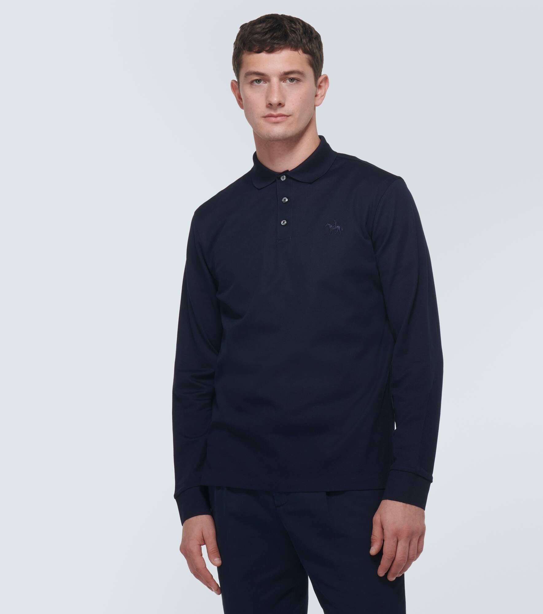 Cotton piqué polo shirt - 3