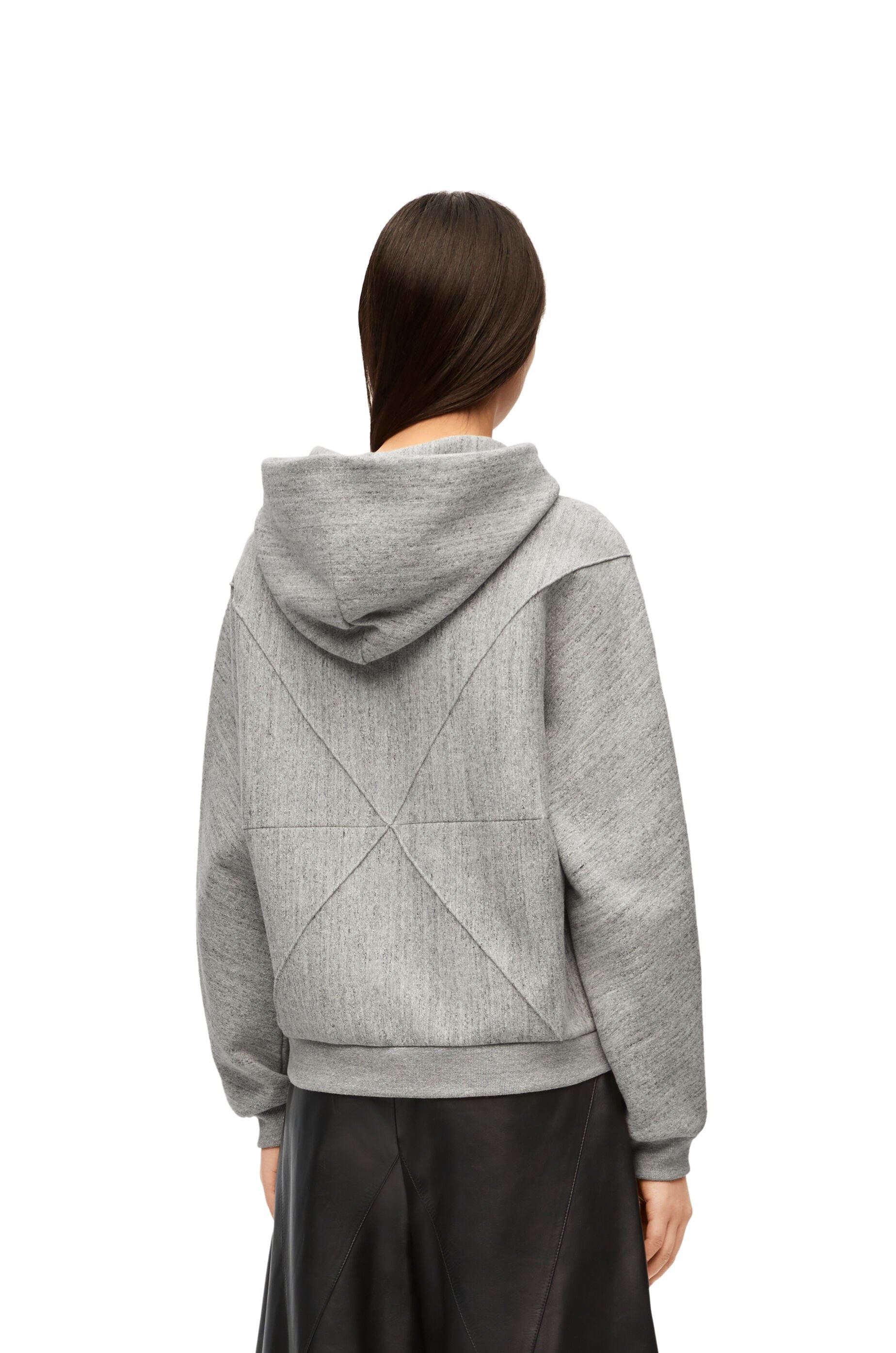Puzzle fold regular fit hoodie in cotton - 4