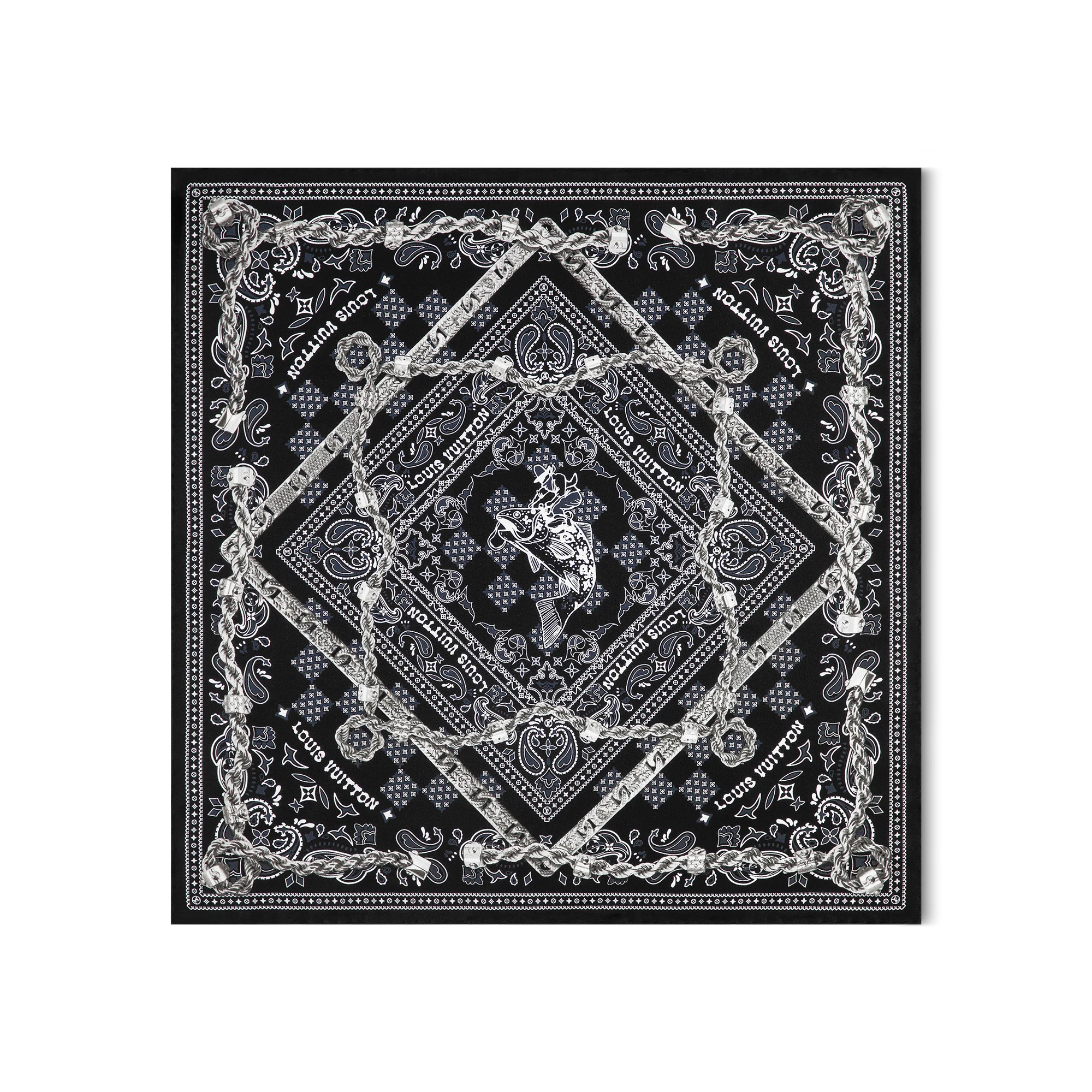Monogram Tied Up Silk Bandana - 1