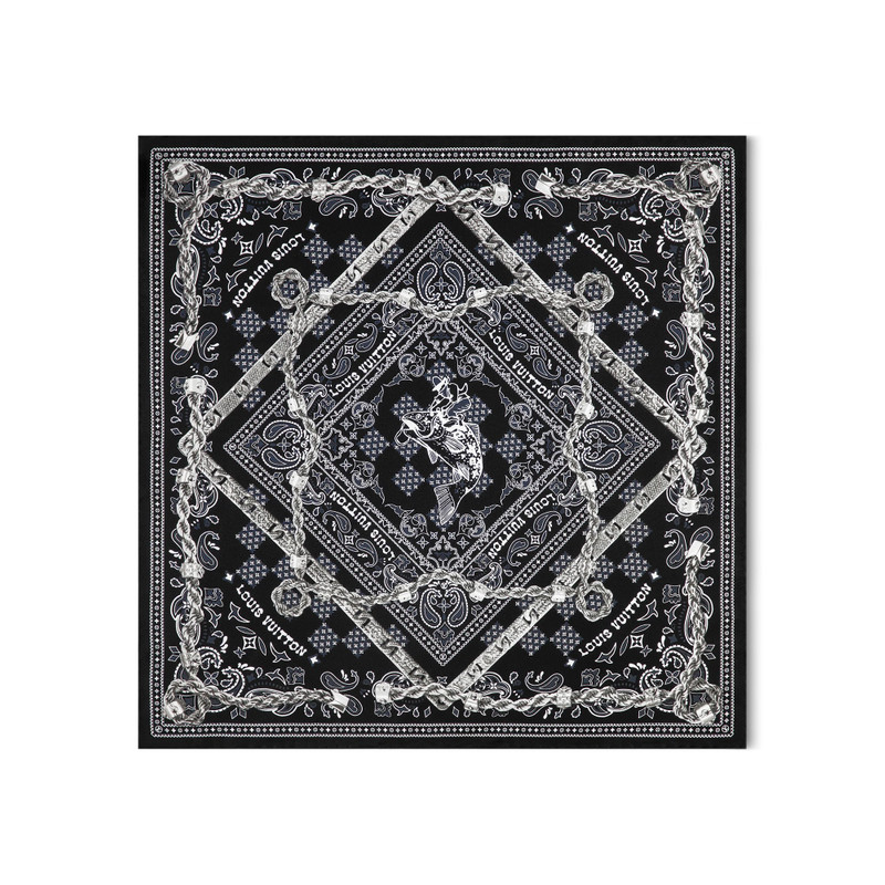 Monogram Tied Up Silk Bandana 1