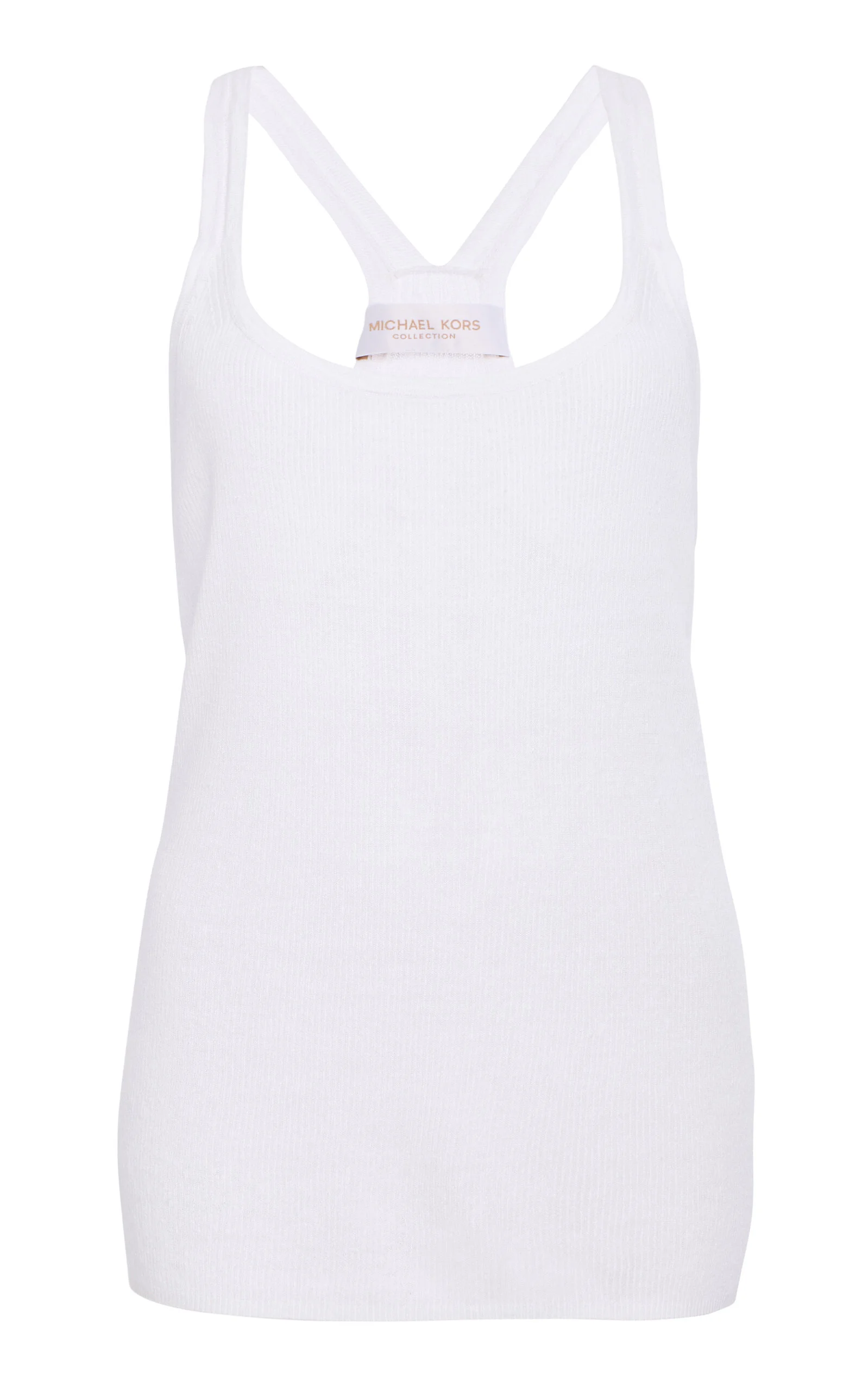 Ribbed Superfine Linen-Cotton Tank Top - 1