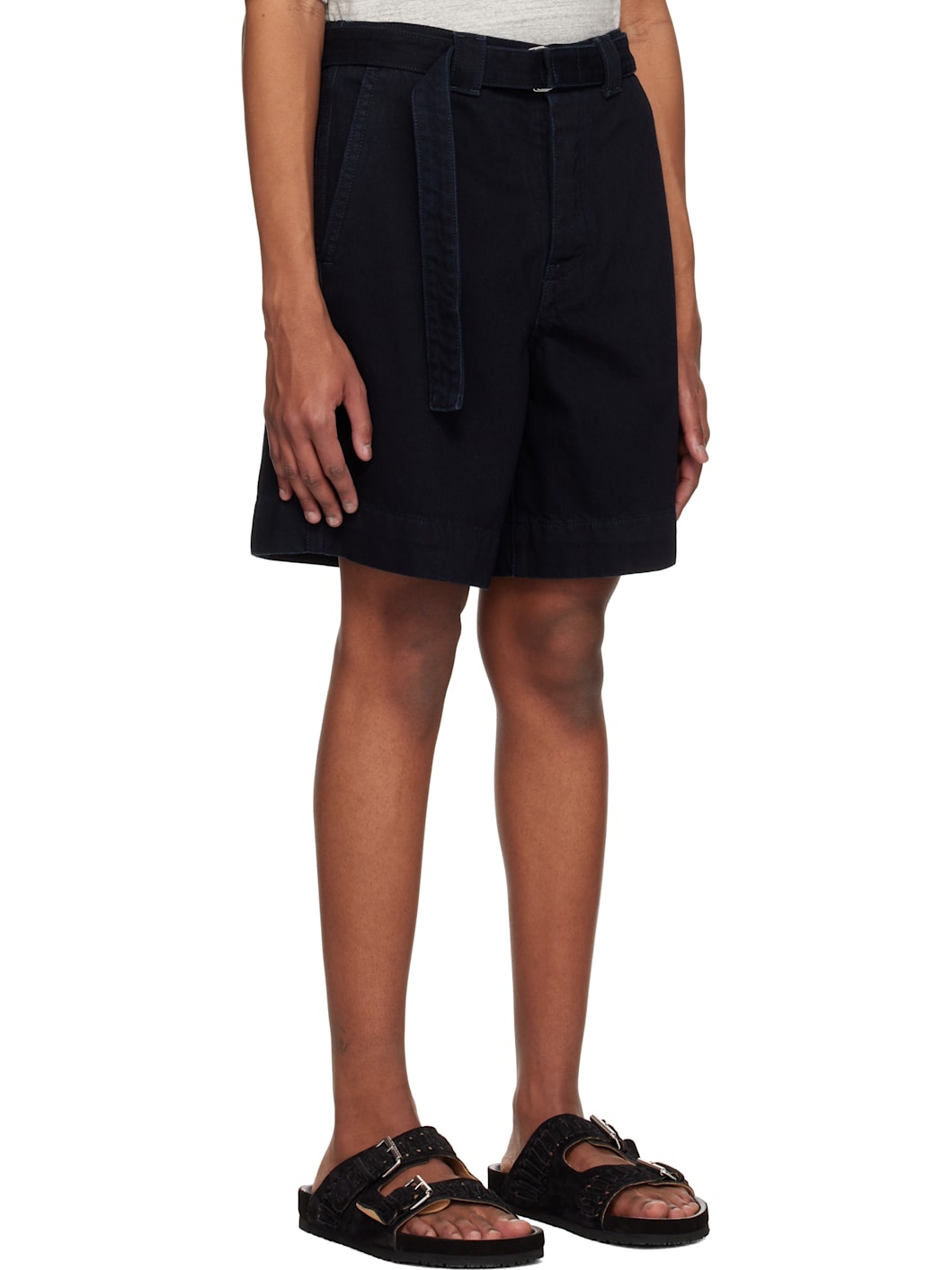 Black Relaxed Utility Shorts - 2