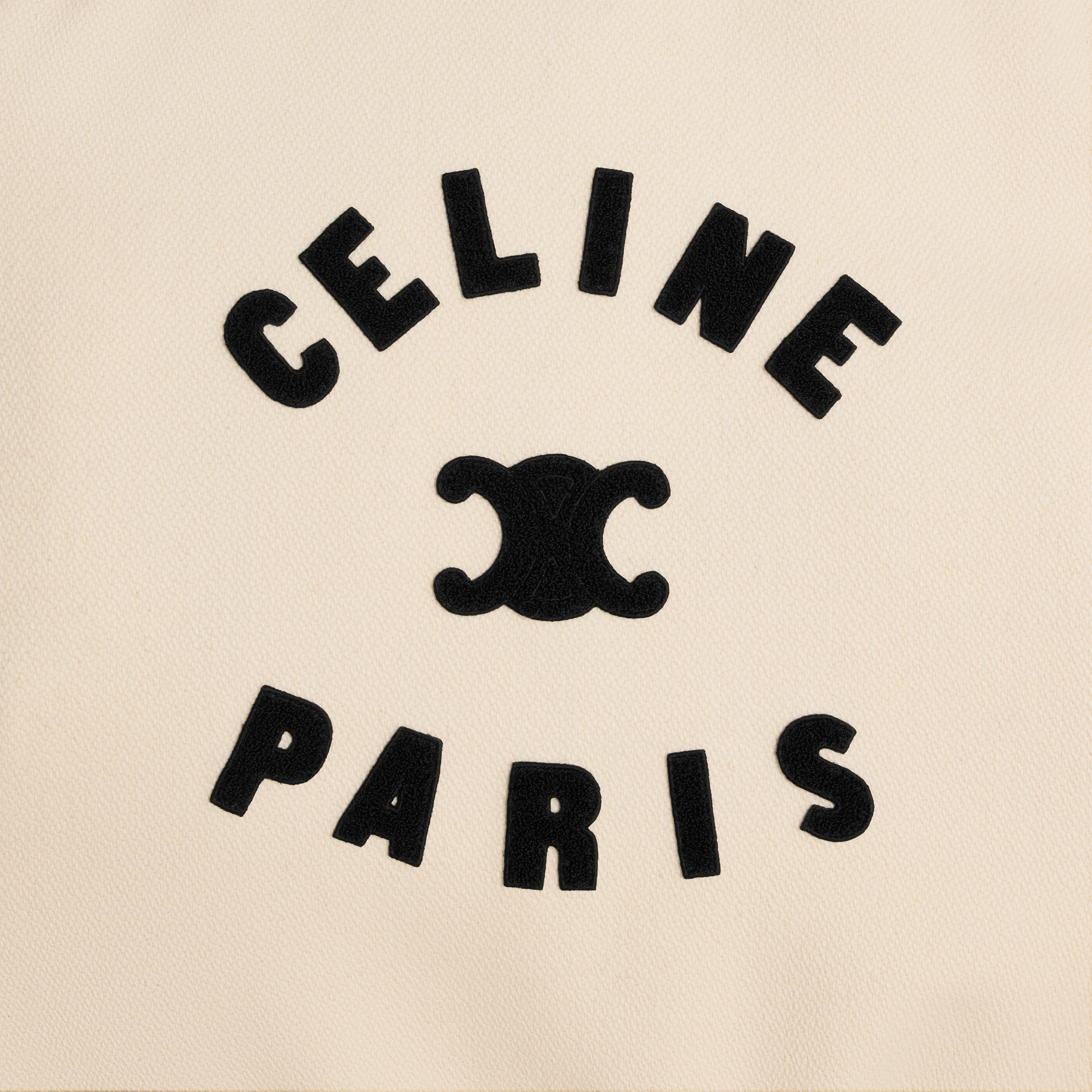 triomphe teddy jacket in textured wool - 5