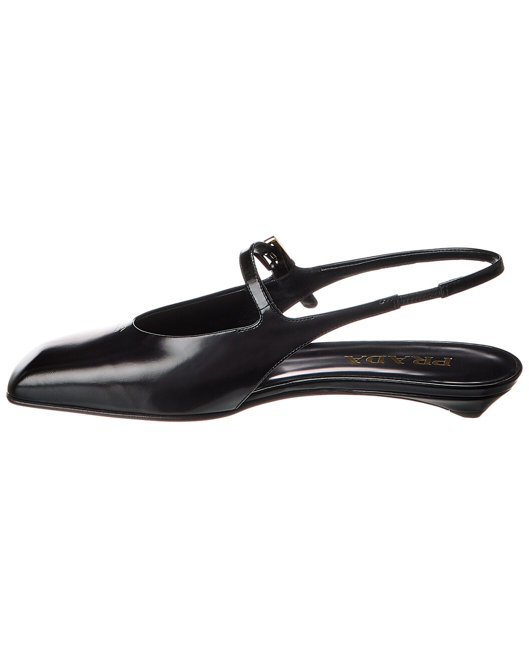 Prada Mary Jane Patent Slingback Ballerina Flat - 2