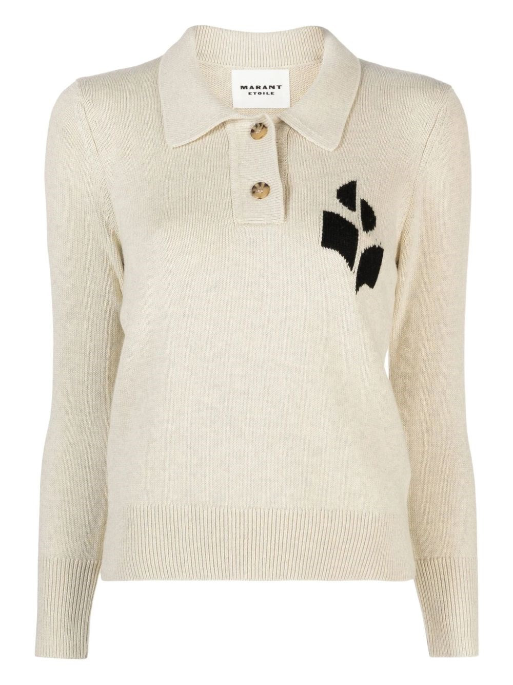 Nola wool and cotton blend polo shirt - 1