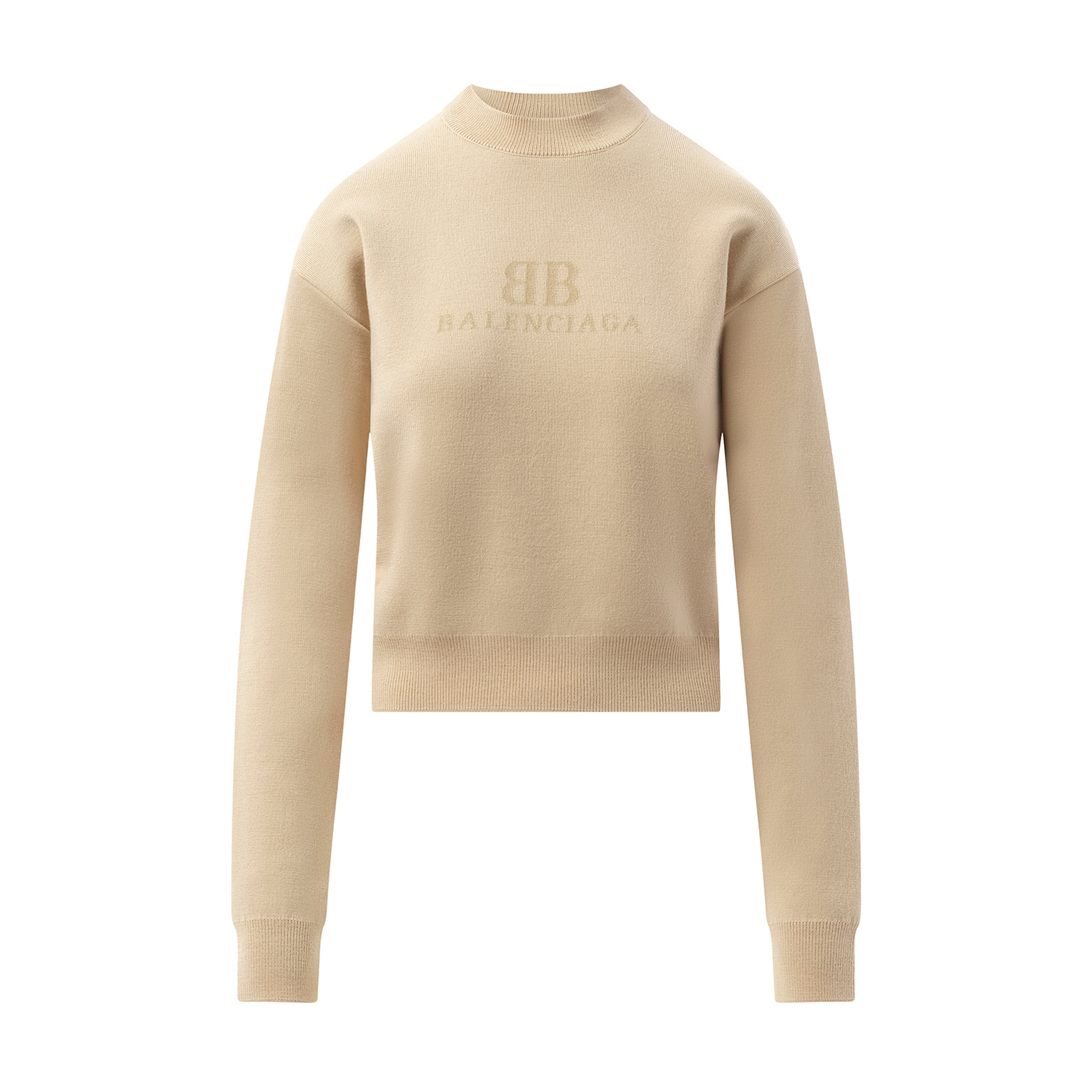 Cropped Sweater in Beige - 2