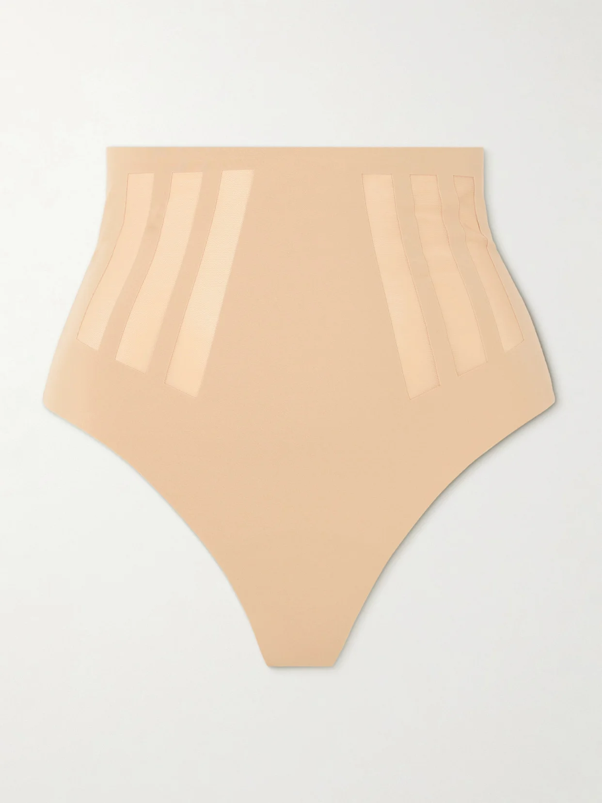 Luxe Control Stretch Mesh-trimmed Tech-jersey Thong - 1