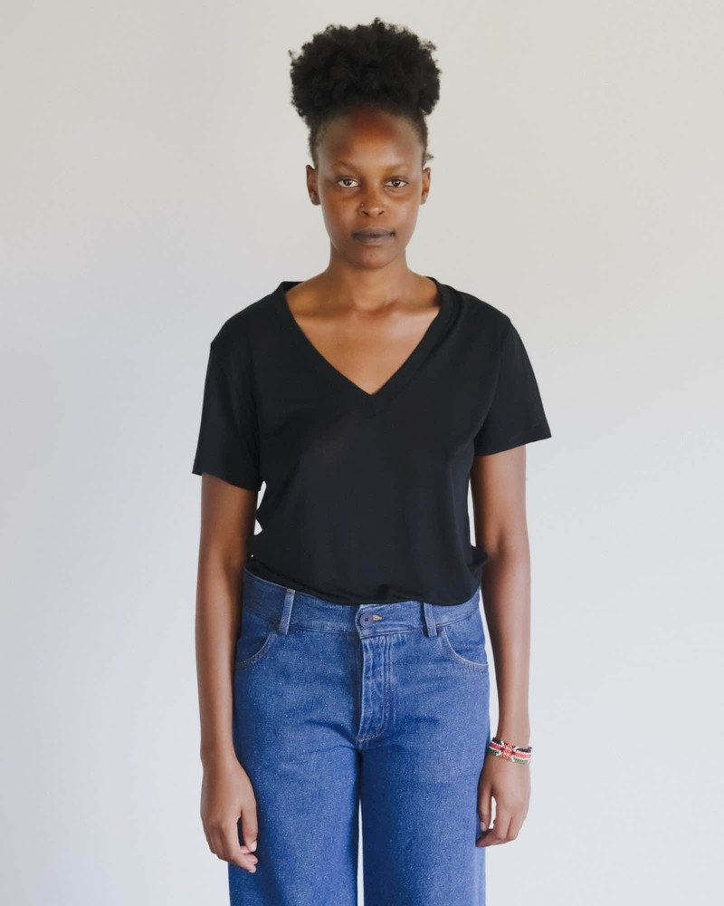 V Neck Tee Shirt - Bamboo Lyocell 1
