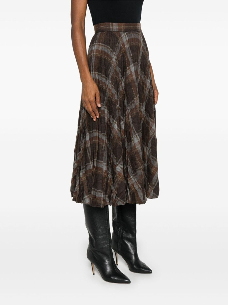 pleated crease-effect midi skirt 3