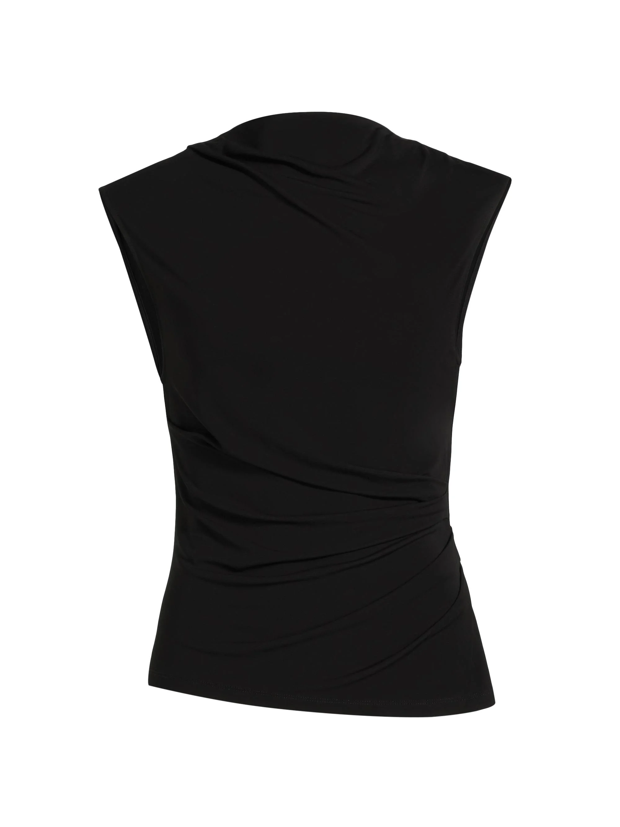 Women's Casmi Ruched Stretch Jersey Top - Black - 1