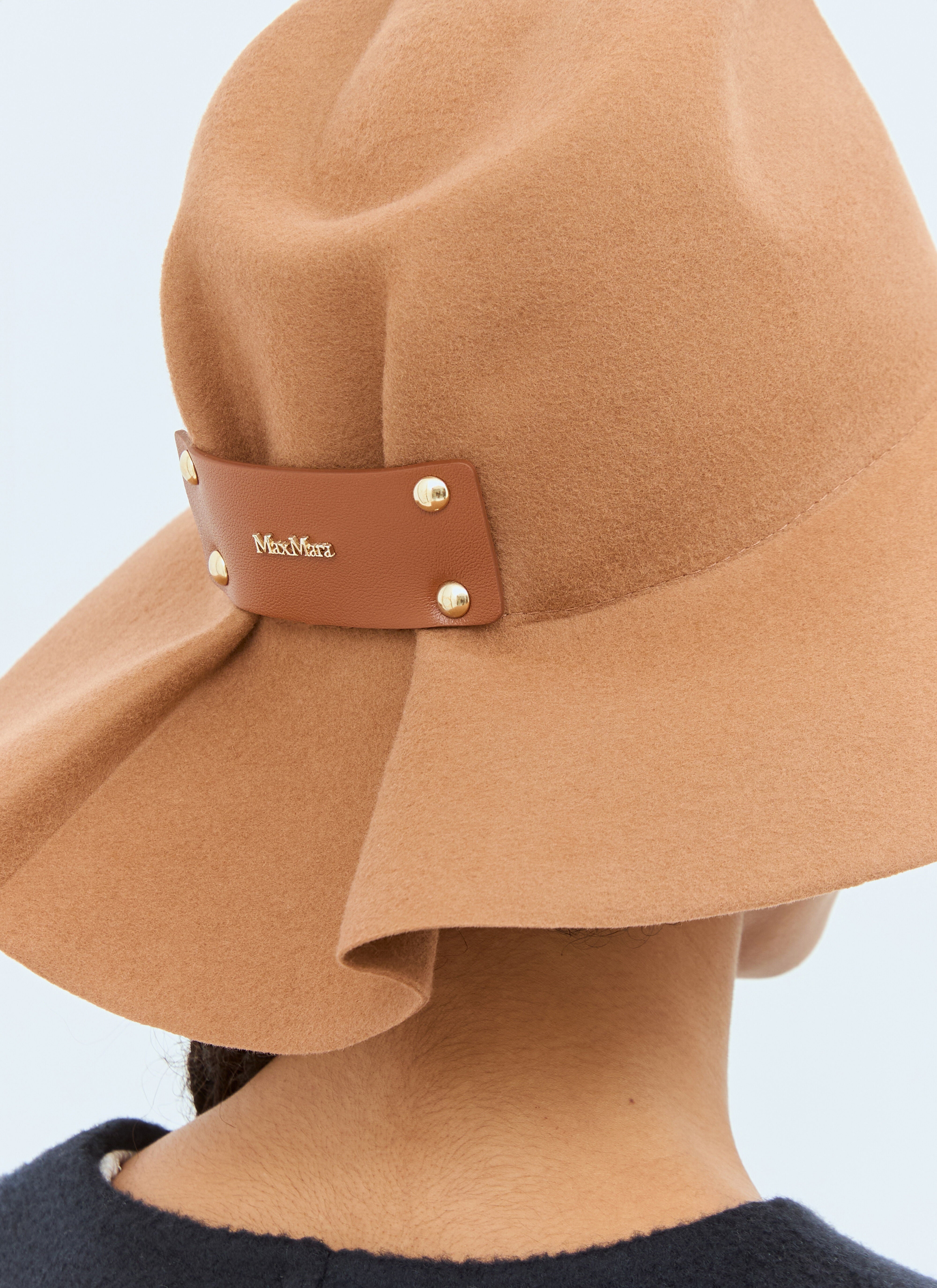 Max Mara Women Felt Wool Wide Brim Hat - 5